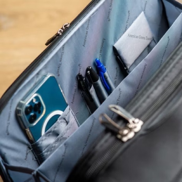 American Green Travel 17” Carry-On Spinner Laptop Briefcase Underseater bag - Picture 8 of 16